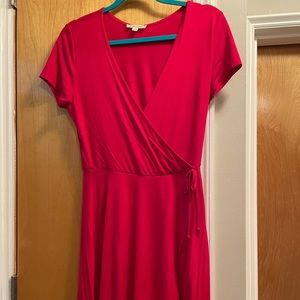 Red cotton dress